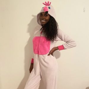 Baby Yoda and flamingo onesies